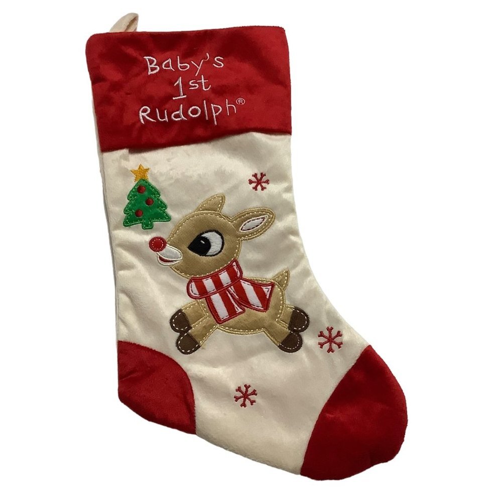 Rudolph the Red Nosed Reindeer Baby's 1st Rudolph Christmas‎ Stocking Dan Dee